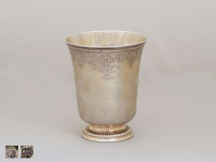 Engraved Beaker, Silver-Gilt, Régence Style